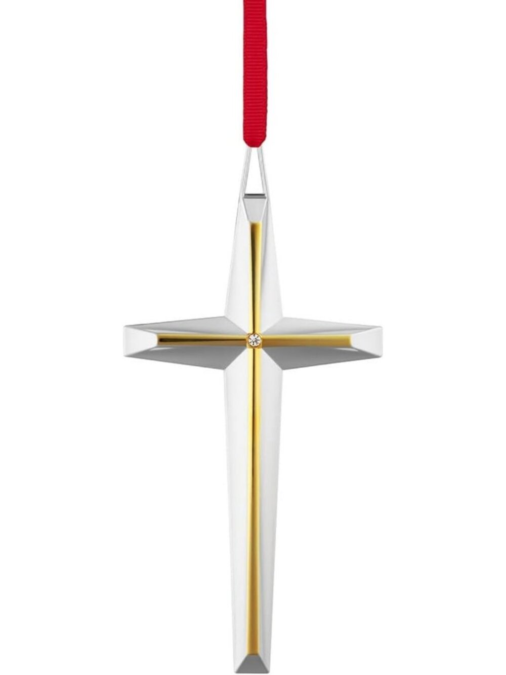 Elegant Cross Ornament - Handcrafted Metal Decor, Perfect for Holidays & Gifts